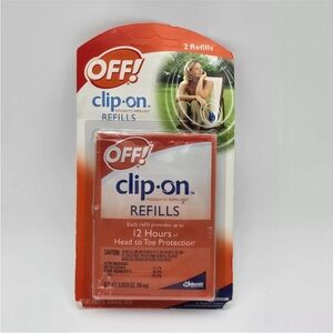 OFF! Clip-On Mosquito Repellent Refills, 1 Pack w/2 Refills , New Sealed, 12 hrs